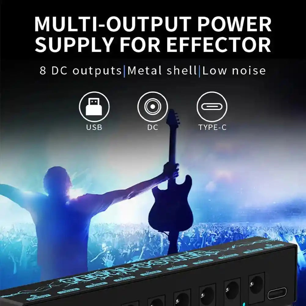 PW-1 Guitar Pedal Power Supply 8 Isolated DC Output.