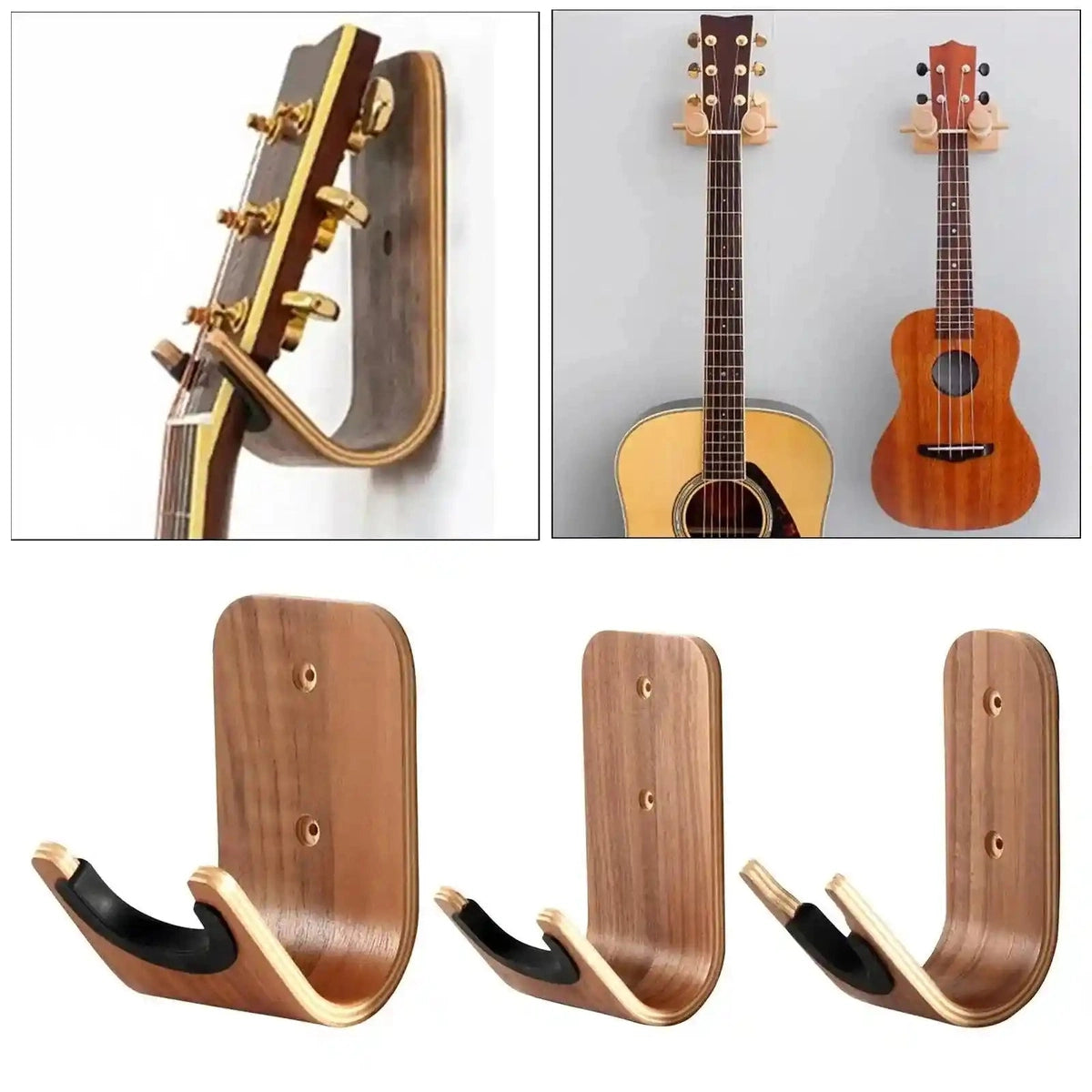 Wood Wall Mounted Hanger Hook For Guitar.