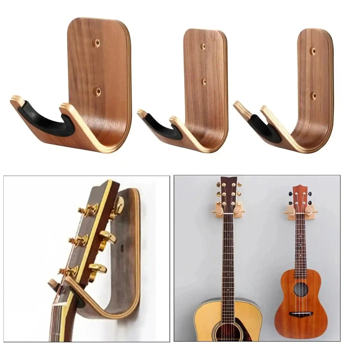 Wood Wall Mounted Hanger Hook For Guitar.
