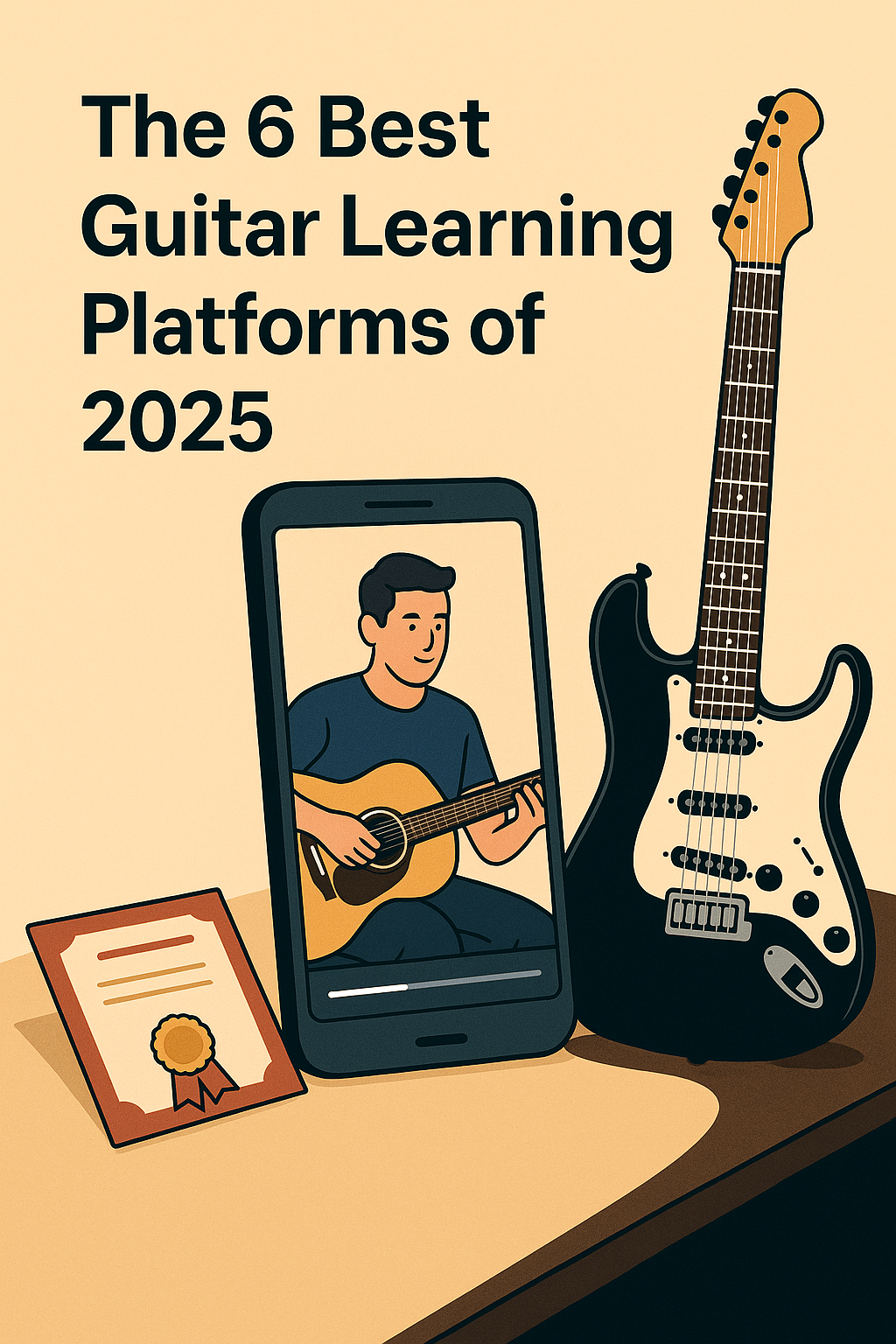 Top 6 Online Guitar Lesson Platforms in 2025: Complete Guide