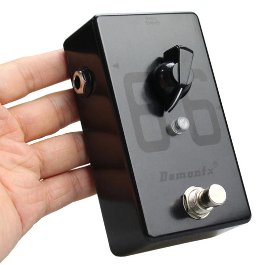 Demonfx 66 Booster Guitar Effect Pedal – Clean Preamp Boost with single knob control and footswitch, ideal for amp channel switching and tone shaping.