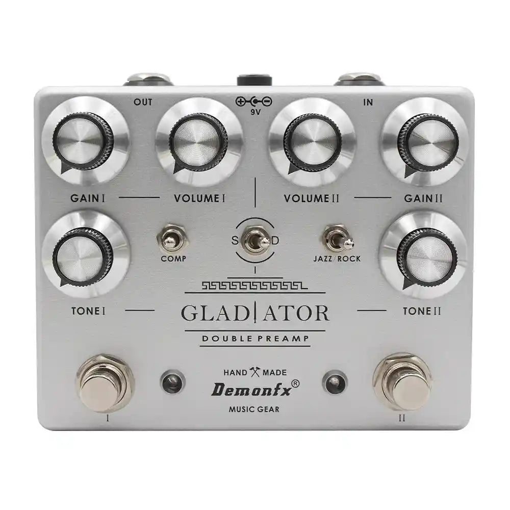 Demonfx GLADIATOR Dual Preamp Overdrive and Distortion - StompBox Store 