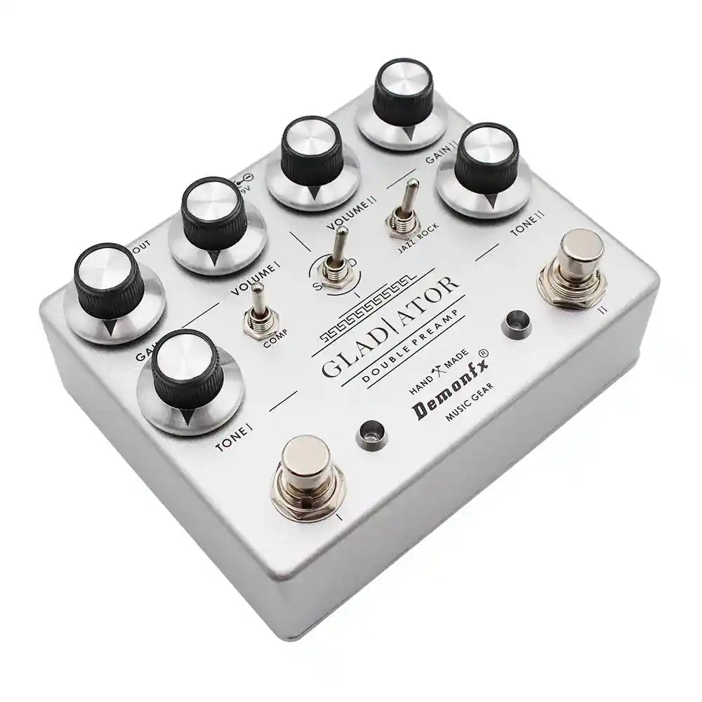 Demonfx GLADIATOR Dual Preamp Overdrive and Distortion - StompBox Store 