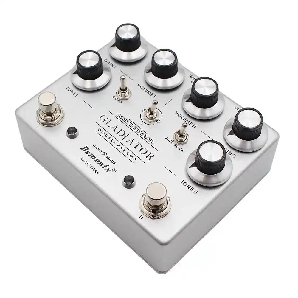 Demonfx GLADIATOR Dual Preamp Overdrive and Distortion - StompBox Store 