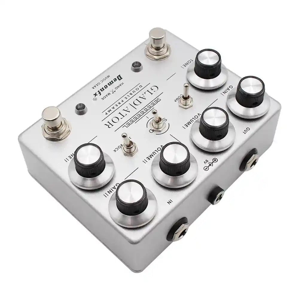 Demonfx GLADIATOR Dual Preamp Overdrive and Distortion - StompBox Store 