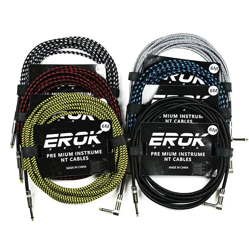 EROK 1.5M/3M/6M/10M Jack Jack Anti-Noise Guitar Audio Cable - StompBox Store 