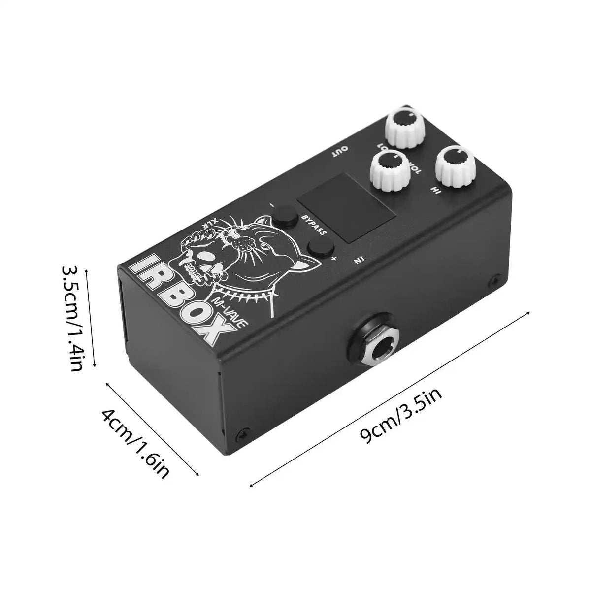 M-VAVE IR Box guitar pedal featuring impulse response speaker simulation, XLR output, and compact design for enhanced guitar tone.