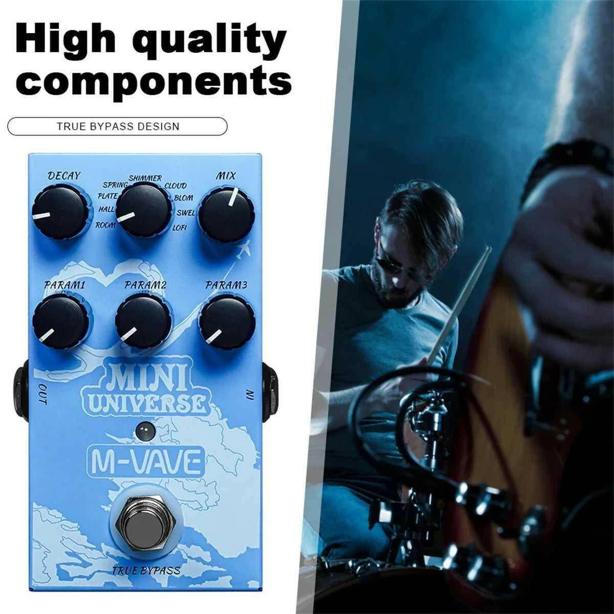 M-VAVE - Mini Universe -  Digital Reverb - 9 Reverb Tones.