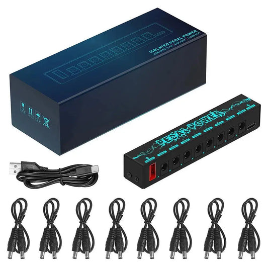 PW-1 Guitar Pedal Power Supply 8 Isolated DC Output.