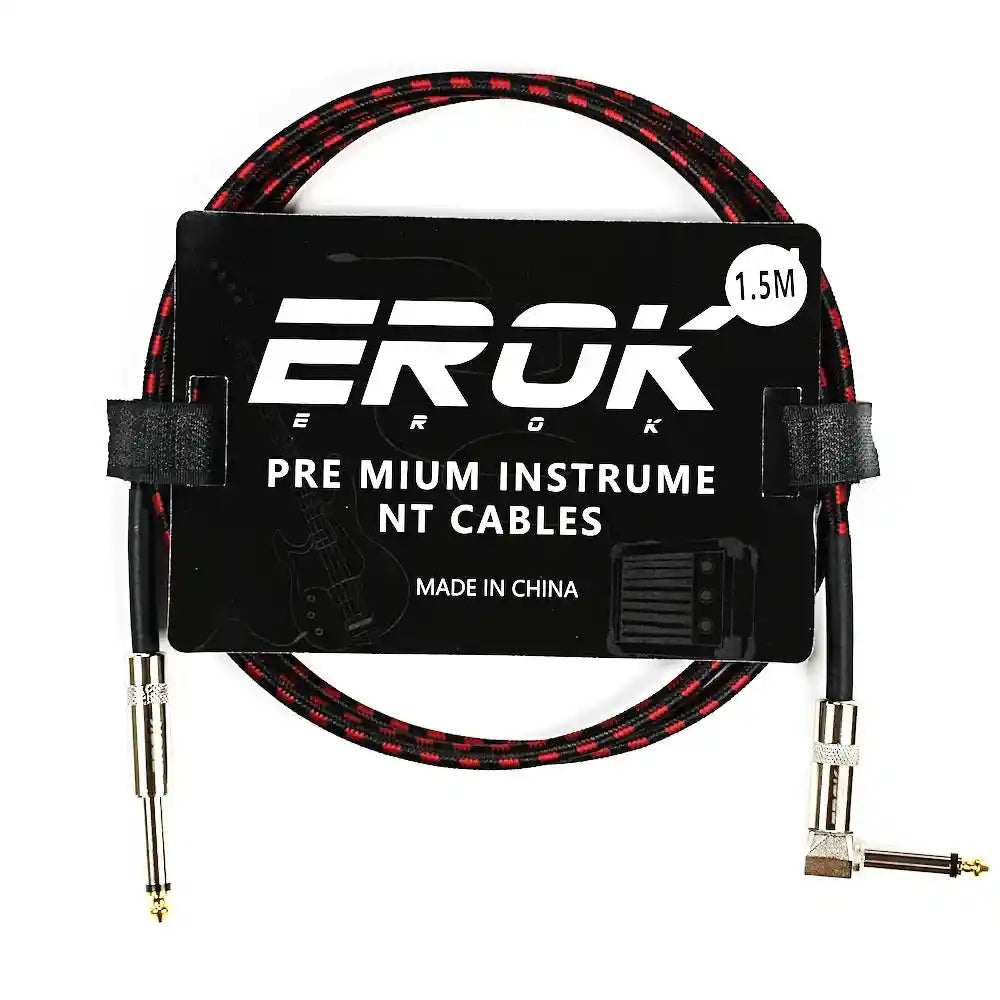 EROK 1.5M/3M/6M/10M Jack Jack Anti-Noise Guitar Audio Cable - StompBox Store 