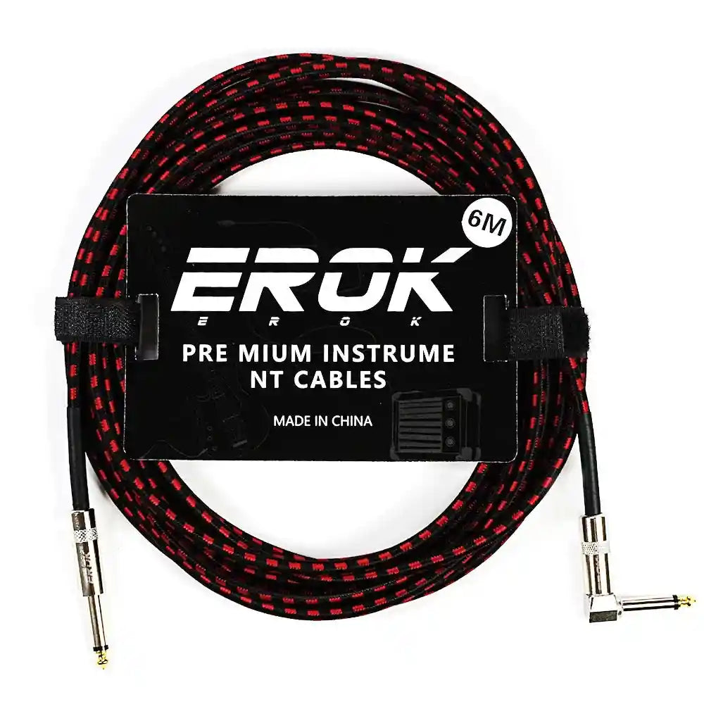 EROK 1.5M/3M/6M/10M Jack Jack Anti-Noise Guitar Audio Cable - StompBox Store 