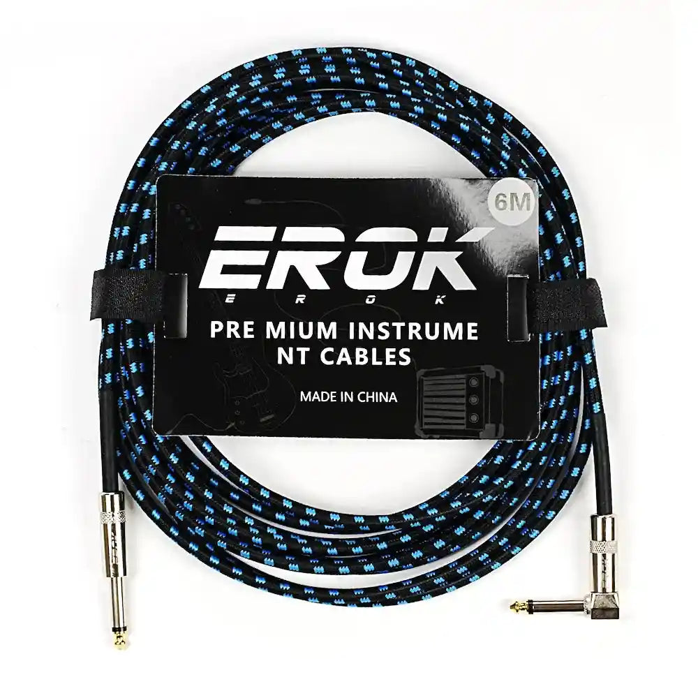 EROK 1.5M/3M/6M/10M Jack Jack Anti-Noise Guitar Audio Cable - StompBox Store 