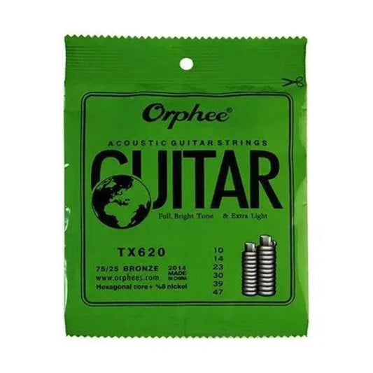 Orphee - TX620 - 10-47 ACOUSTIC Guitar String Set - Extra light.