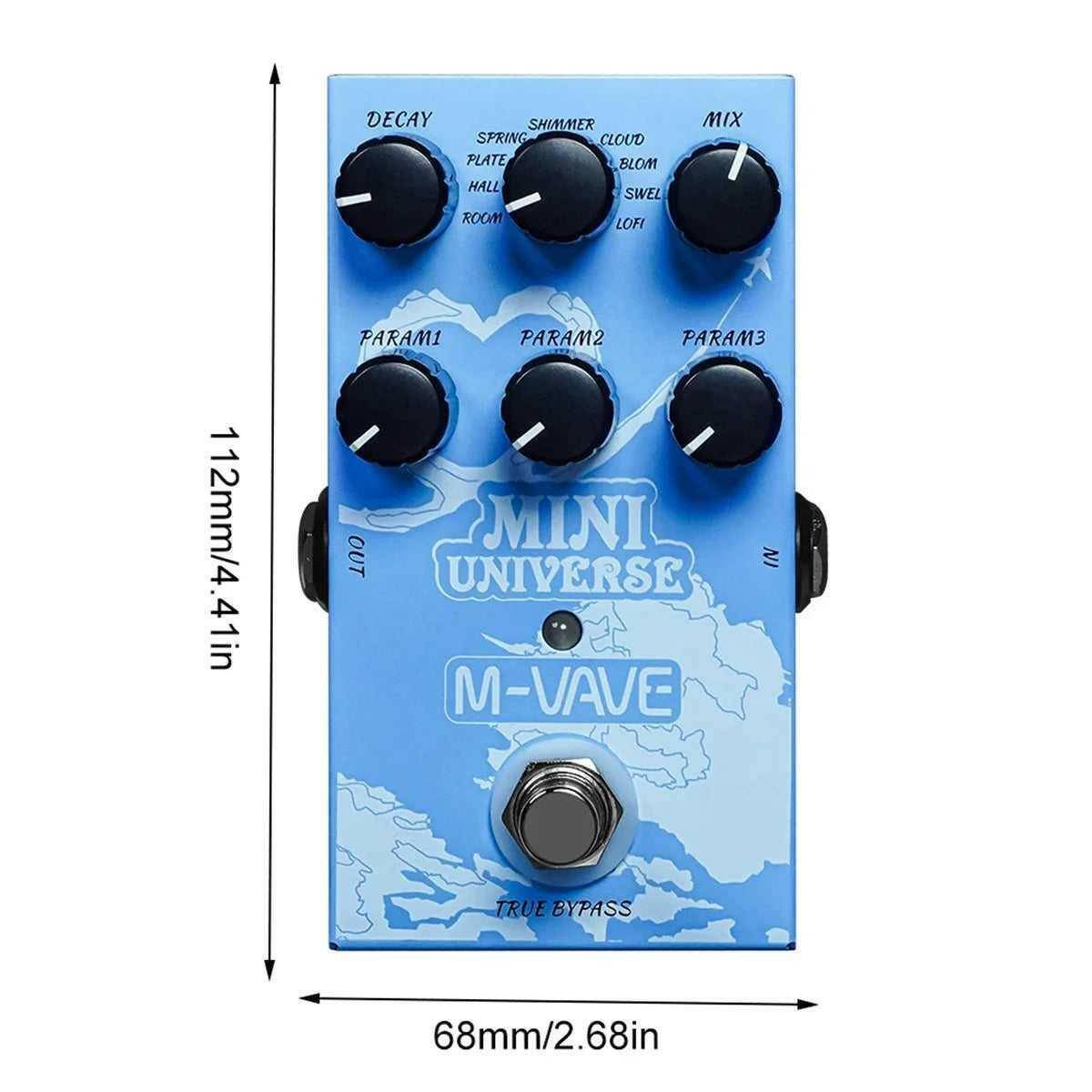M-VAVE - Mini Universe -  Digital Reverb - 9 Reverb Tones.